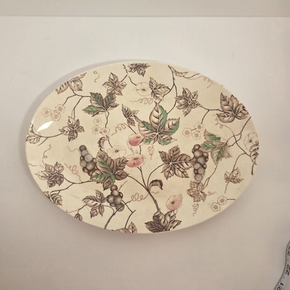 Floral Oval Ceramic Platter - Picture 5 of 7